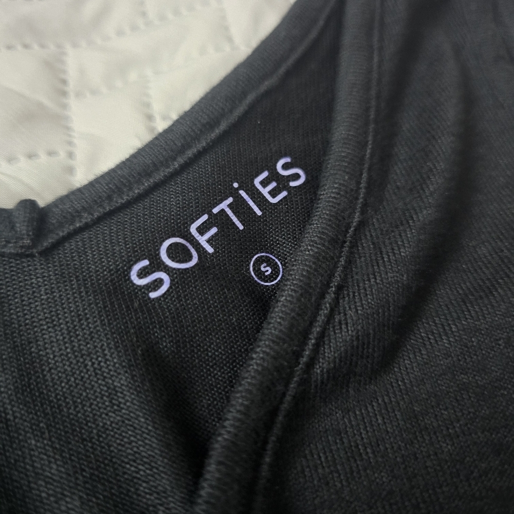 Softies Dream Double V-Neck Shorty Romper Black - Picture 6 of 8